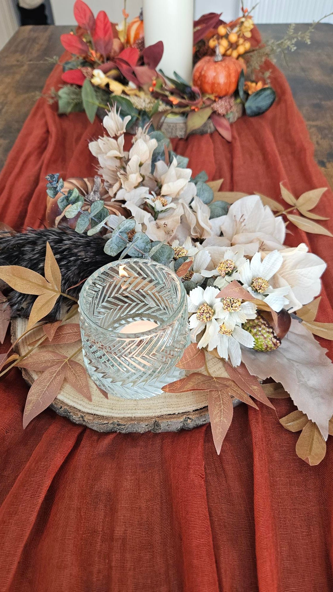 Autumn Bark Slice Centrepieces