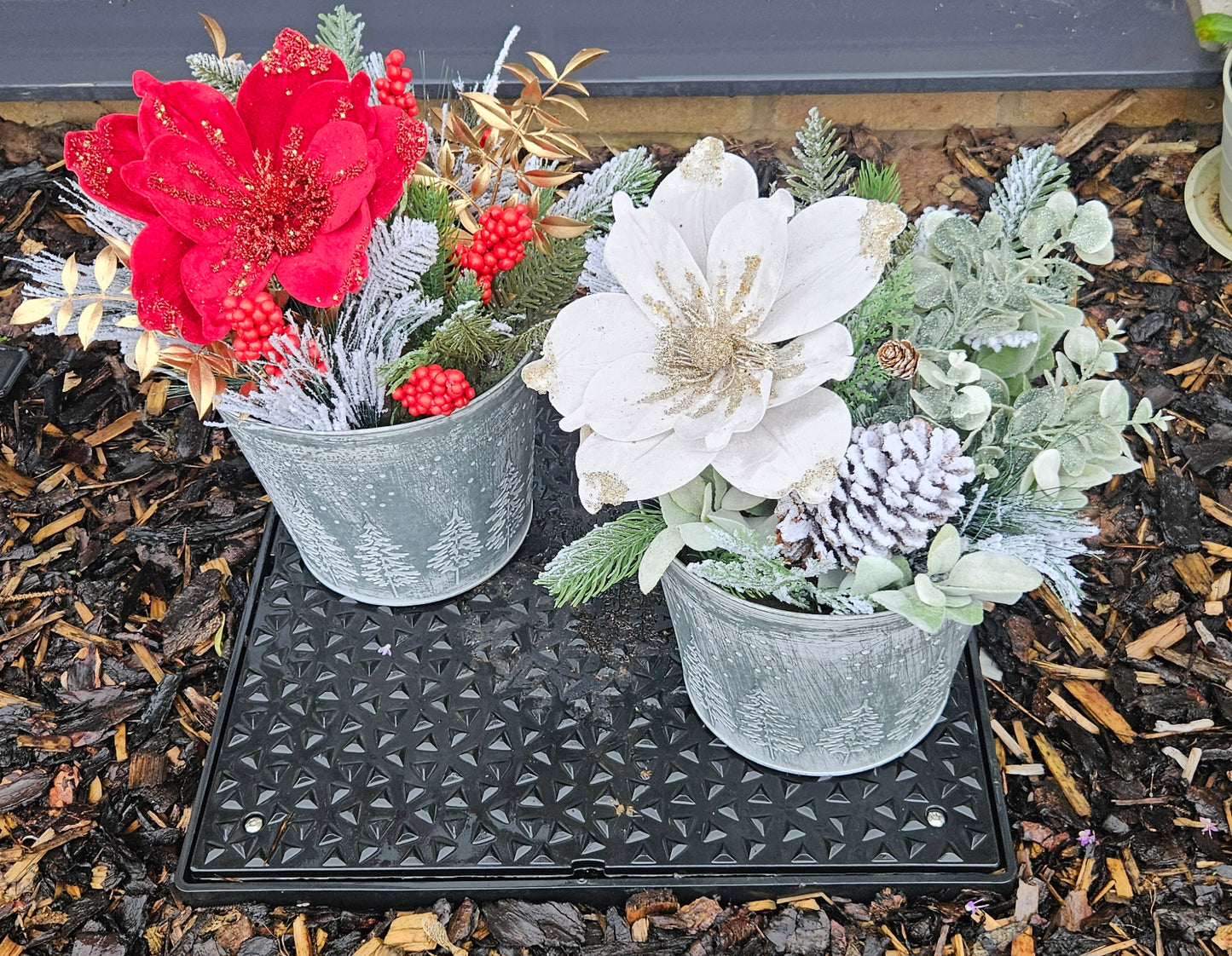 Christmas Bucket Planters