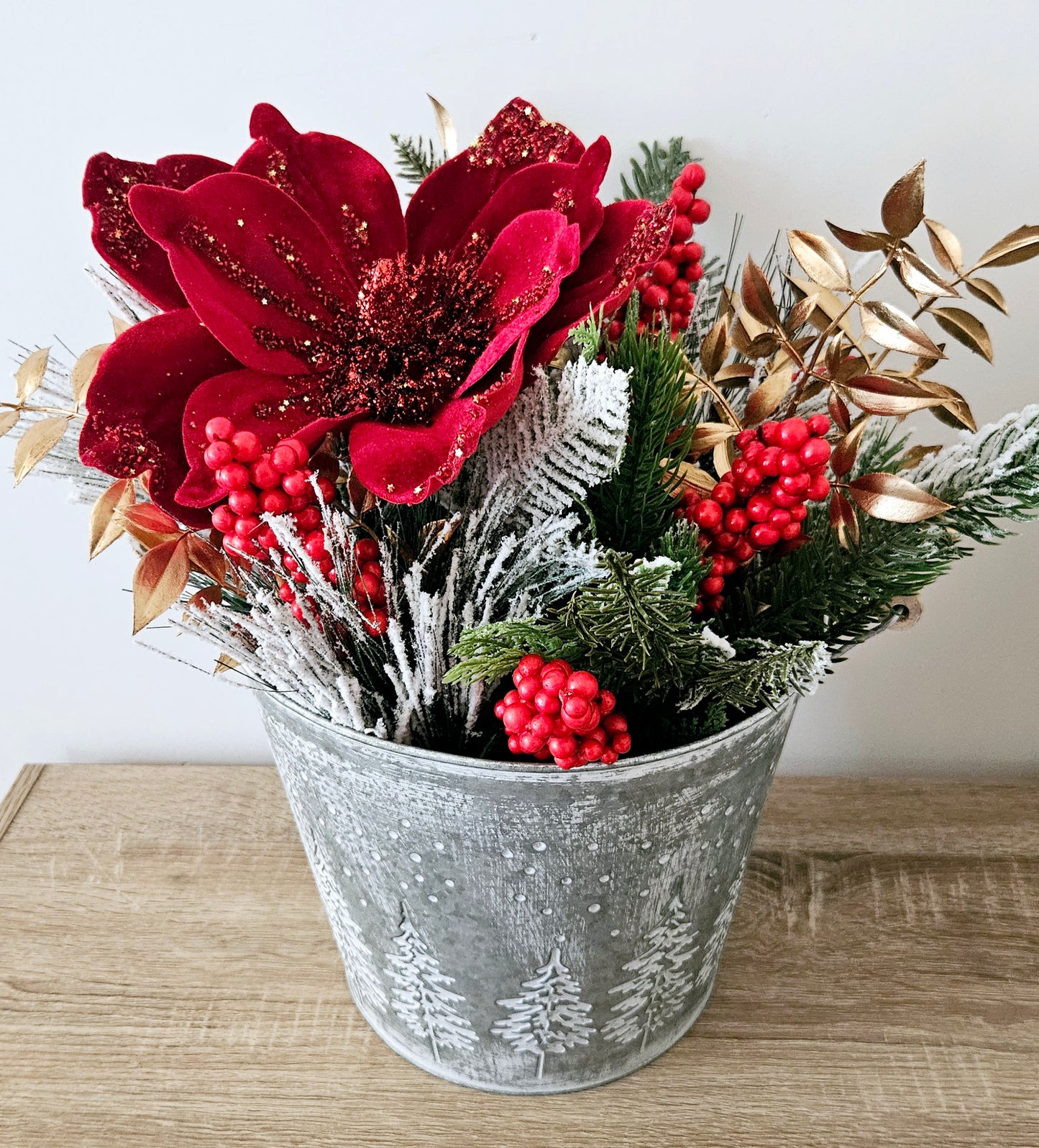 Christmas Bucket Planters