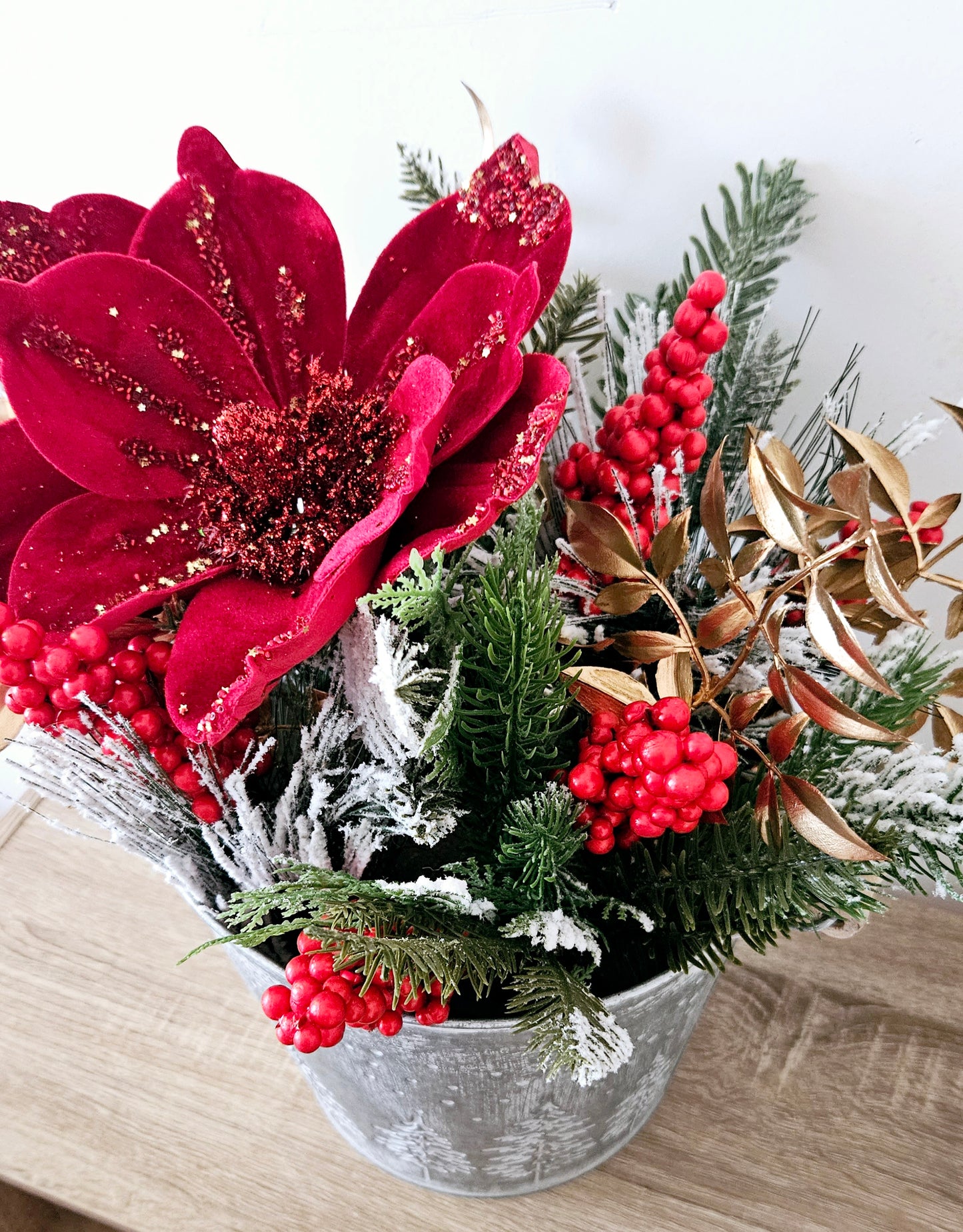 Christmas Bucket Planters