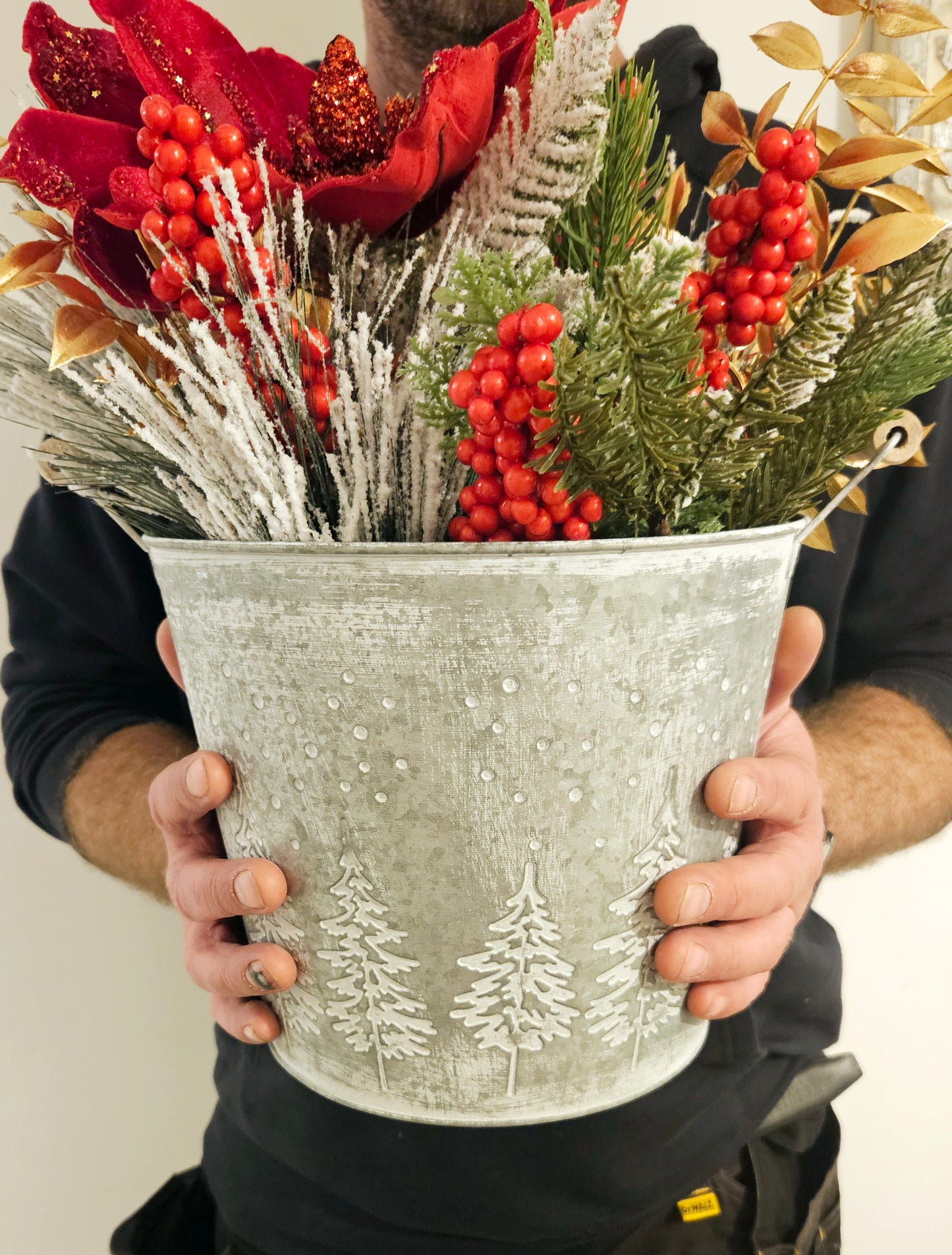 Christmas Bucket Planters