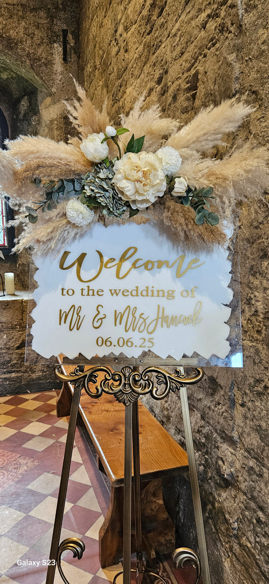 Acrylic Welcome Sign - One Day Hire