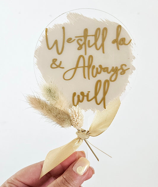 Cake Topper: Acrylic - Personalised for any Occasion Cake