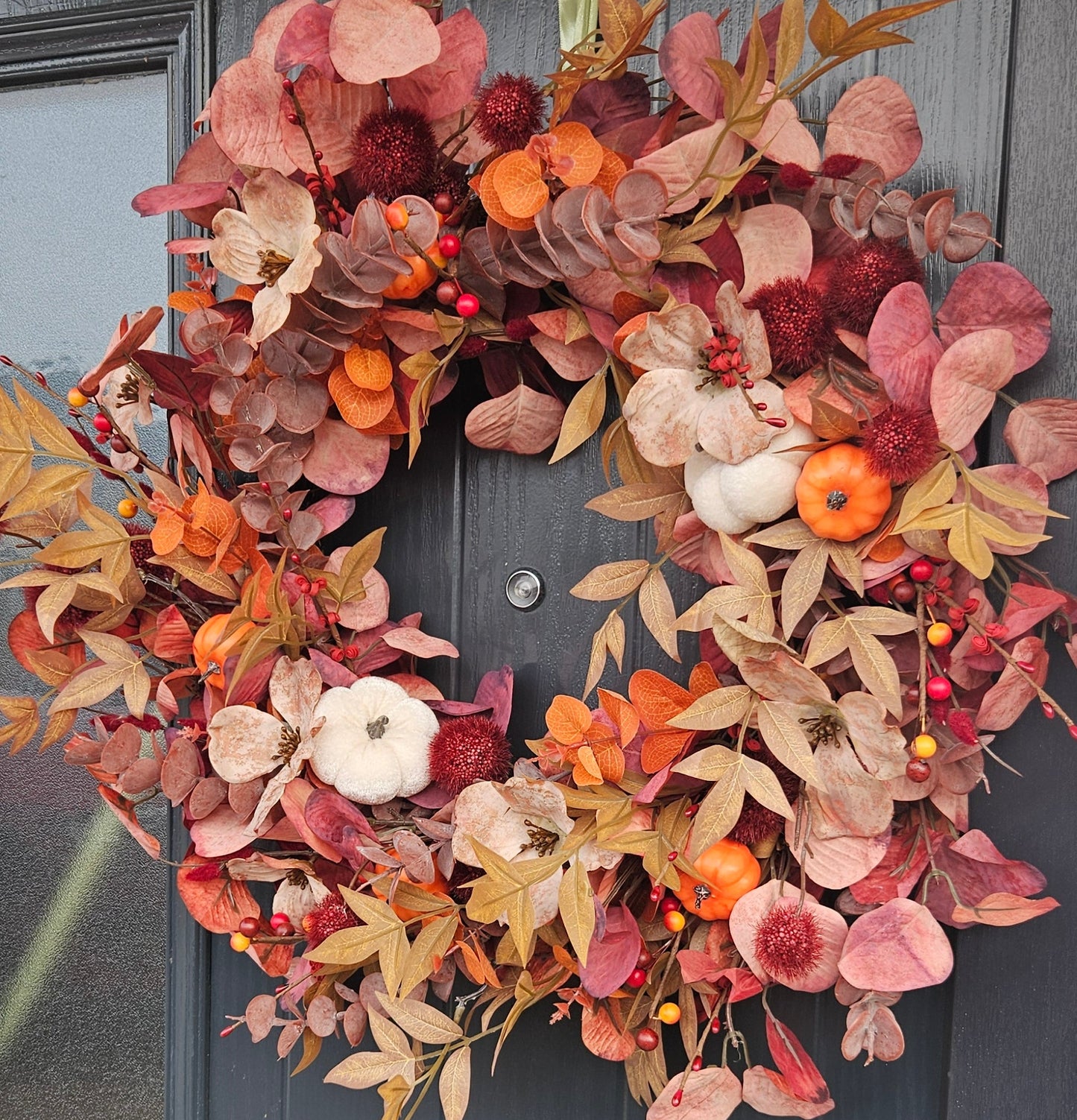 Autumn Wreath - Burgundy & Burnt Orange