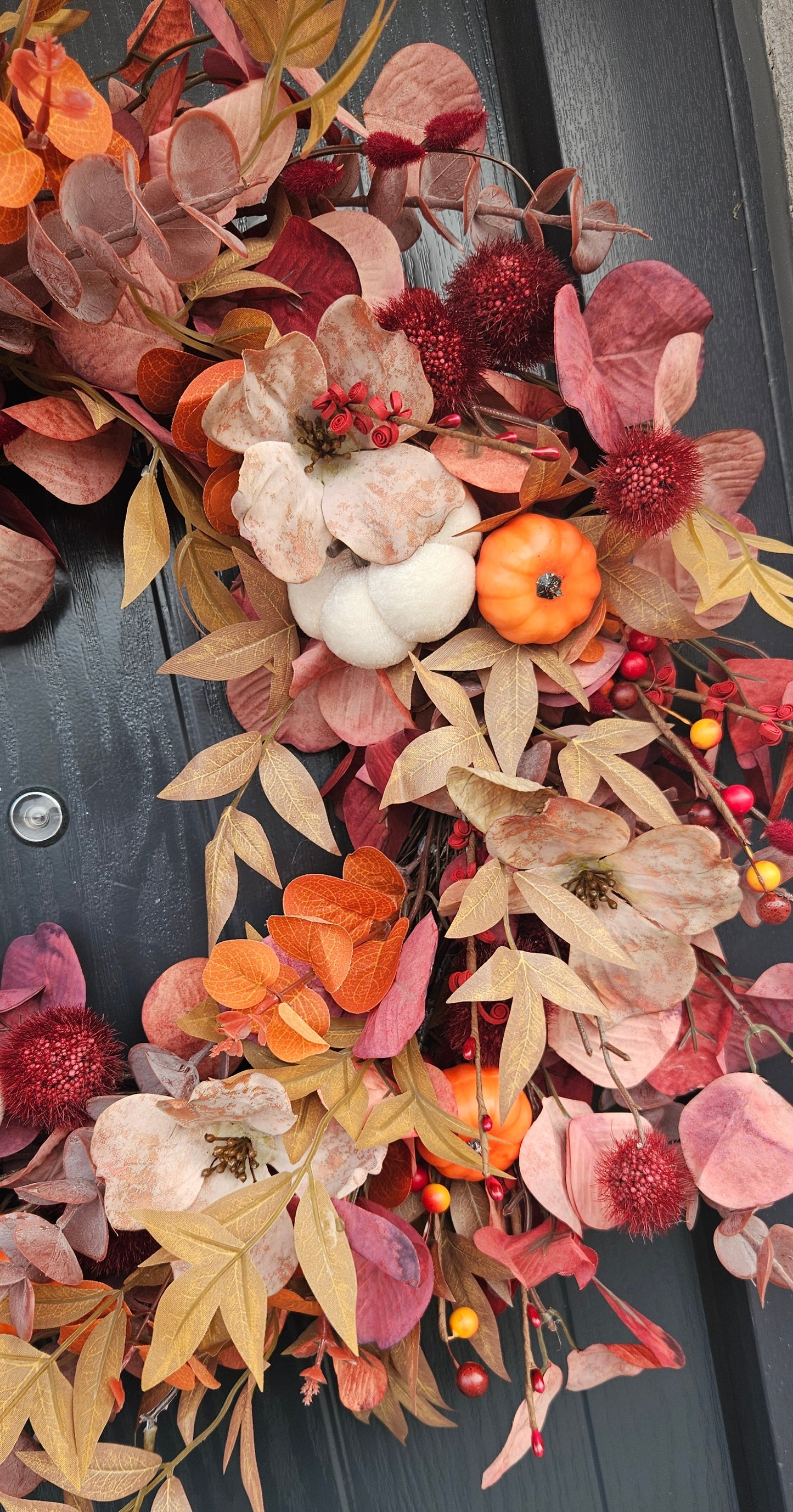 Autumn Wreath - Burgundy & Burnt Orange