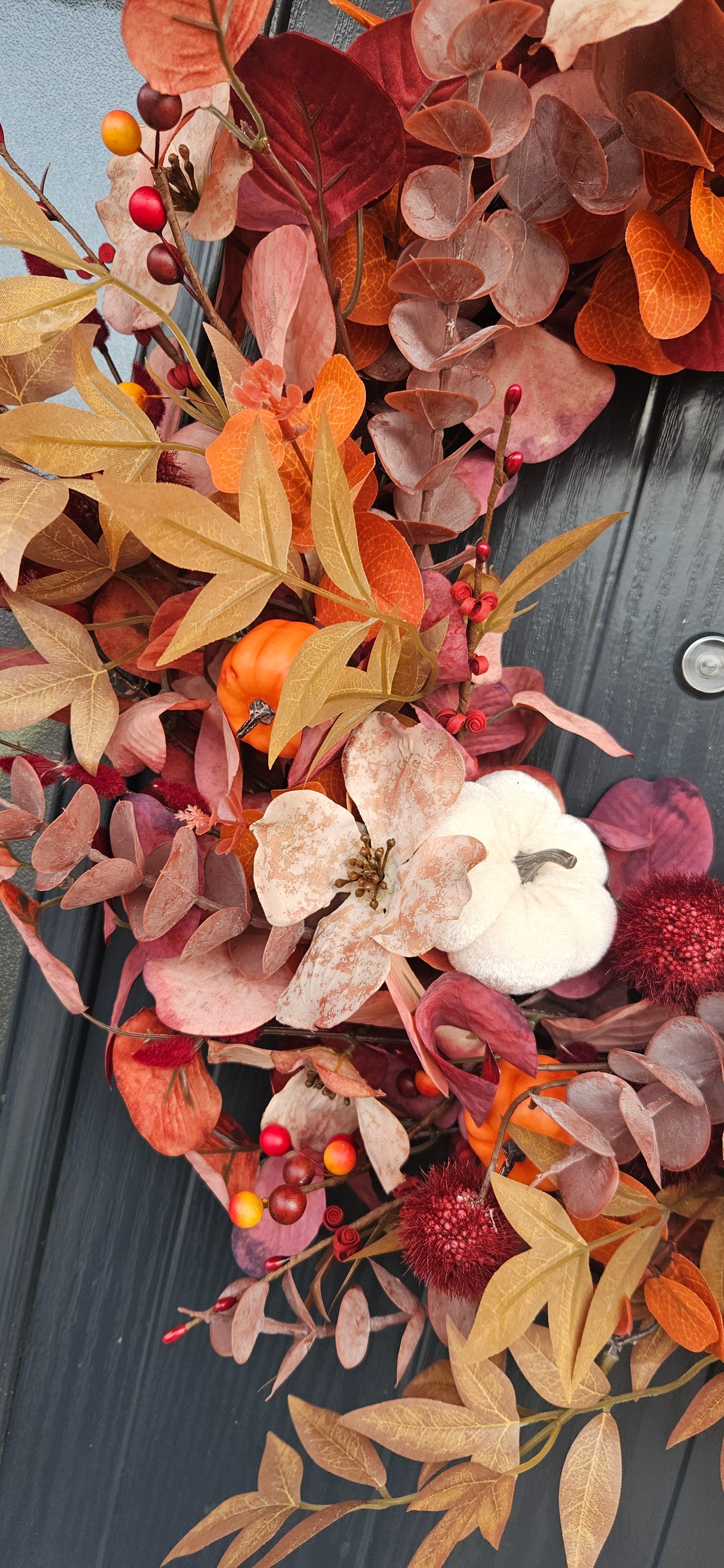 Autumn Wreath - Burgundy & Burnt Orange